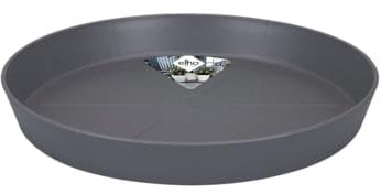 Elho Loft Urban Soucoupe Ronde 24 - Soucoupe pour Extérieur - Ø 24.4 x H 3.4 cm - Noir/Anthracite