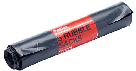 ProDec Roll of 5 Heavy Duty Rubble Sacks for Trade and Domestic Waste