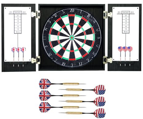 Hathaway Winchester Dartscheibenschrank, Holz, schwarz