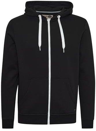 !Solid SDOlli Zip-Hood Herren Sweatjacke Kapuzenjacke Hoodie mit Kapuze Kordelzug Reißverschluss Kängurutasche Regular fit, Größe:M, Farbe:Black (9000)