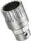 Voxom Inner Bearing Tool Attachment WKl26 Shimano Cartridge and ISIS Compatible, CNC Machled, 718000068 Tools, Silver, One Size