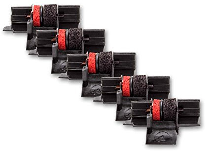 vhbw 5X Farbrolle Farbwalze Schwarz Rot kompatibel mit Adler Royal 4214 PD