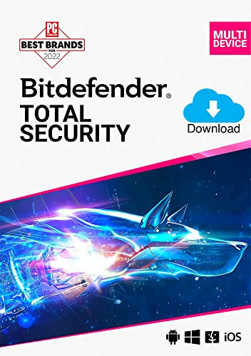 Bitdefender Total Security 2025 | 5 Devices | 1 Year | PC/Mac/iOS/Android | Activation Code by Email | Automatic Renewal