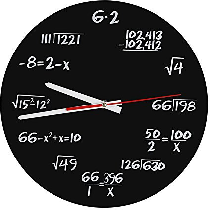 Wanduhr, mathematisches modernes Design Home Office Dekoration Acryl Wanduhr durch eine einfache mathematische Gleichung