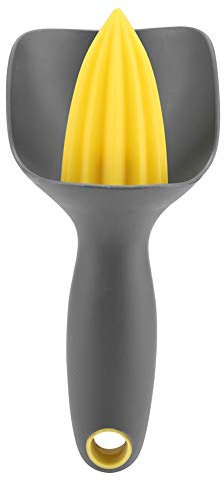 Mini Lemon Squeezer Creative Eco-Friendly Portable Hand Manual Juicer Easily Clean Lemon Citrus Kitchen Tools Lid Rotation Press Reamer for Lemon Lime Grapefruit(Black)