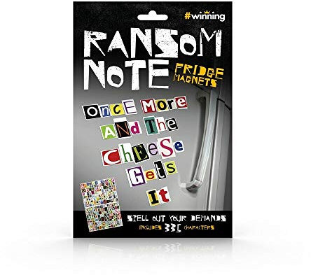 Winning Ransom Note Fridge Magnets-Spell Out Your Demands-Includes 335 Characters, 6 x 3 x 3 cm