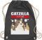 Turnbeutel Rucksack - Anime Geschenke - Catzilla - Big Cat - Unisize - Dunkelgrau - otaku merch turnbeutel+anime geschenk+anime katze turnsack japanische tasche anime+tasche animi beutel anemie