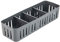 Simplify Stapelbarer Organizer mit verstellbaren Trennwänden, Aufbewahrungskorb mit 4 Fächern, gut für Büro, Zuhause und Wohnheim, Polypropylen, grau, 1 Pack
