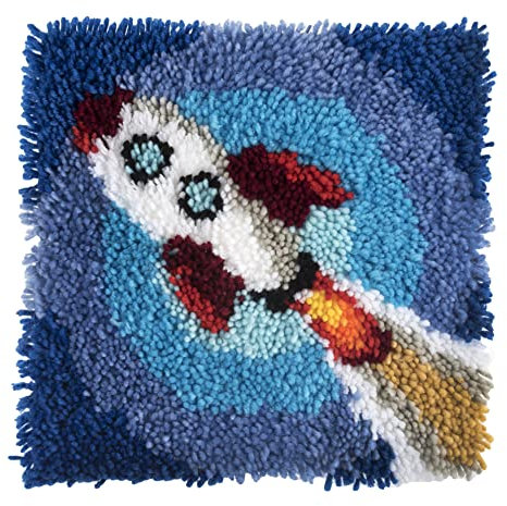 Trimits Latch Hook Kit, Rocket, 30 x 30cm, GCK095