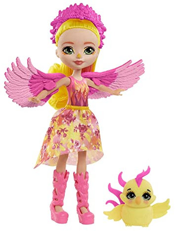 Enchantimals GYJ04 - Falon Phoenix Puppe, Aus Der Royals Kollektion Mit Tierfreundin Sunrise, Tolles Geschenk Für Kinder Von 3 Bis 8 Jahren, Dunkelviolett, 15,2 cm