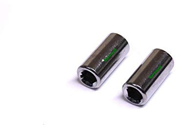 Barnwell 2 x 1/4 Square Drive Bit Adaptor to use 1/4 Hex Screwdriver Bits Spring Held