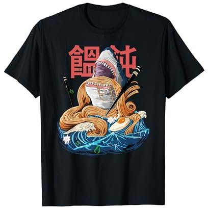 Japanisches Essen Ramen mit Hai T-Shirt