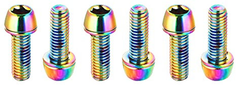 Chooee Bicycle Disc Brake Caliper Bolts, M6 X 18mm Caliper Bolt Screws for Mountain Bike/MTB Rainbow