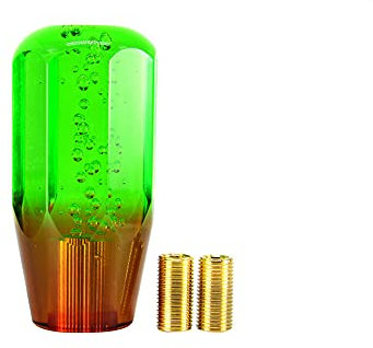 Asudaro Auto Schaltknauf Schalthebel, Acryl Schaltknauf 10cm Auto Manual Bubble Schaltkopf Universal Schaltknauf Car Gear Shifter Knob Schaltkopf Getriebekopf Auto Decor Zubehör,Grün Rot