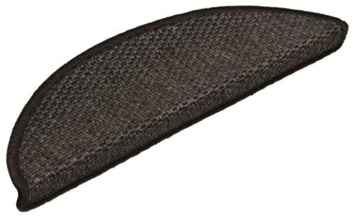 vidaXL Treppenmatten 15 STK., Stufenmatten Selbstklebend, Treppenteppich in Sisal-Optik, Treppenstufenmatte Treppenschutz, 56x17x3cm Anthrazit