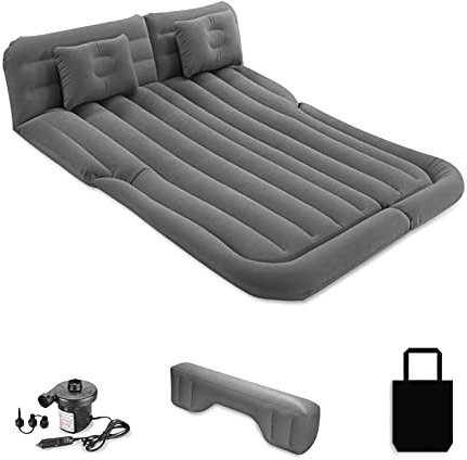 Ergocar Auto Luftmatratze Camping SUV & MPV Matratze Aufblasbar mit Kissen Luftmatratze 2 Person Schnelle Luftpumpe Matratze Aufblasbar Gästebett Outdoor Reisen Sandstrand-Schwarz