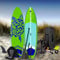BRAST® SUP Board Turtle | Aufblasbares Stand up Paddle Set | 320x81x15cm | 4 Designs | 5 Jahre Garantie | inkl. Sonderzubehör | 2in1 Paddel Kajak-Sitz Action-Cam-Halterung Fußschlaufe | Grün