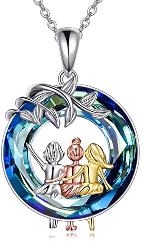 Schwestern Halskette Always My Sister Forever My Friend 925 Sterlingsilber Infinity Love Herz Anhänger Halskette Schmuck