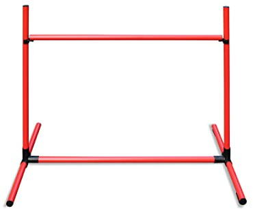 SPORTIKEL24 Agility Sprunghürde für Hunde – Hundehürde höhenverstellbar, leicht & sicher – Kunststoff, 100 x 90 cm – Rot