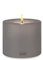 Qult FARLUCE Trend Colour • ∅ 8 cm • Teelichthalter in Kerzenform • Kerze • Kunststoffkerze in Kerzenoptik • Teelichtkerze mit Teelichteinsatz • inkl. 1 Teelicht (Ø 8 x h 9 cm, Steingrau)