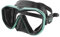Seac Unisex-Adult Appeal Italien hergestellte Einglas-Tauchmaske mit Einer 3D-Schnalle direkt am Maskenkörper, schwarz/klar blau, Narrow