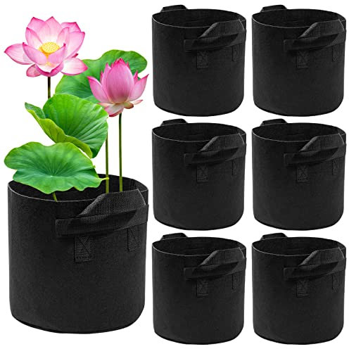Lily Blumentöpfe für Teich, 6 Stück, Aquateich-Pflanzgefäß für Teich, Durabl Breathe, wiederverwendbare Stoff-Pflanztöpfe für Wasserpflanzen, Kartoffeln