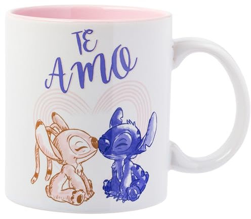 Silver Buffalo Lilo and Stitch Te Amo - Tazza in ceramica, 590 ml
