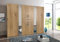 möbelando Kleiderschrank Vanea in PLANKENEICHE NACHBILDUNG mit 8 Türen und 4 Einlegeböden. Abmessungen (BxHxT) 270x210x58 cm