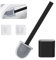 Acxilexy Toilet Brush, Silicone, Black, M