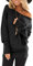 Hiistandd Women's Off Shoulder Tops Shirts Baggy Batwing Top Shirts Jumper Tunic Knit Oversized Pullover Sweater T Shirt Casual Tunic Tops Blouse Black