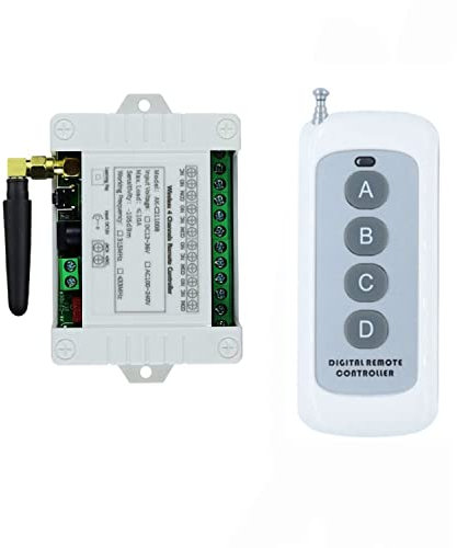 DC 12V 24V 36V 4 kanäle Funkfernsteuerung Funkschalter Wireless Kabellose Fernbedienung Schalter Radio Empfänger mit 300M 200M Fernsteuerung mit Saugnapf Antenne