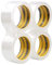 LLPT Ruban Adhésif d'Emballage 48 mm x 60 m 4 Rouleaux Blanc Transparent Scellé de Sécurité à Haute Viscosité de Qualité Industrielle pour Tous Types de Boîtiers (PT4860WC04)