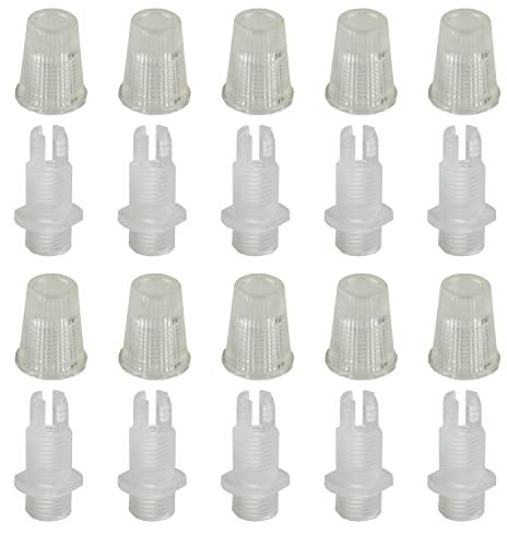 Amarcords - Fermacavo Serracavo per cavi elettrici in tessuto [10 pezzi] - Passacavo conico in plastica colore TRASPARENTE