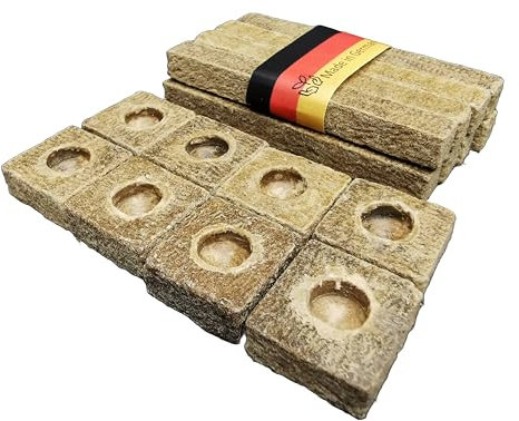 WOWOCON® 8x Dauerdocht Made in Germany in Wachs getränkt inkl. Halter aus Holzfaser für Wachsfresser Kerzenfresser Schmelzlicht Tischfeuer Docht Outdoor Kerzen Kerzenrestefresser Kerzenreste Wachs