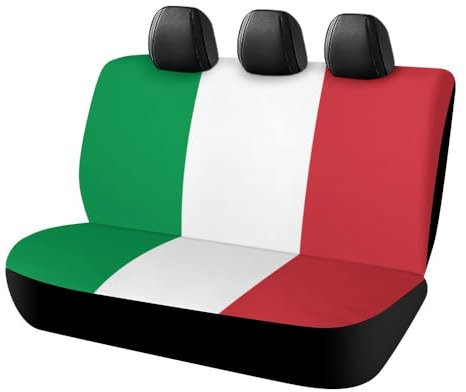 OTRAHCSD Auto Rücksitzbezug Italien Flagge Auto Sitzbezug Universal Sitzbezüge Set für die meisten Autos LKW SUV, QC1104055