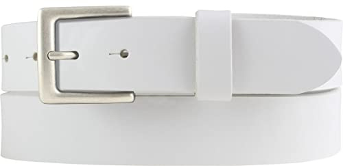BELTINGER Gürtel aus Vollrindleder mit altsilberner Gürtelschließe 3,5 cm | Jeans-Gürtel für Damen Herren 35mm | Chino-Gürtel oder Trachten-Gürtel