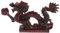 Kichvoe Chinesische Sternzeichen-Drachenfigur aus Kunstharz, 22,9 cm, dunkelrote Drachenstatue für Zuhause, Büro, Dekoration, handgefertigtes Feng Shui-Tierornament für Reichtum, Glück