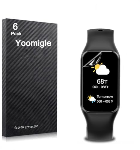 Yoomigle 6 Pack Compatible with IOWODO R1 1.47 Smart Watch Screen Protector Film Compatible with Blackview R1 1.47 inch Fitness Tracker Screen Protectors Foils Screen Cover Anti-Scratch