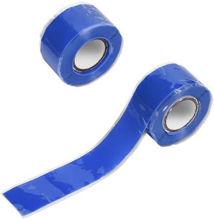 2 rollos de cinta de silicona autosoldable, cinta aislante resistente al calor, cinta de reparación, resistente al agua, autoadhesiva, 2,5 mm x 3 m, para reparaciones impermeables, conexiones