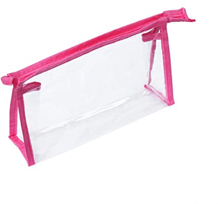 COLLBATH Cosmetic Organizer Toiletry Bags for Traveling Airport Bag Travel Make up Bag Toiletry Bag Clear Travel Liquids Bag Clear Travel Bags for Toiletries Portable Red Briefcase Miss