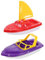 HEMOTON 2pcs Plastic Toy Boats Bath Toy Toddler Pool Toys Kids Pool Toys for Outdoor Water Play, Floating Pool Boat Toys for Bathtub, Summer Beach Toys, Cute Party Favors for Boys and Girls