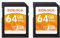Ediloca Scheda SD da 64GB EF2, 2 Pack,fino a 100MB/s in Lettura, UHS-I, C10, U3, V30, video Full HD e 4K, scheda di memoria, scheda SD per fotocamera, indispensabile per fotografi professionisti