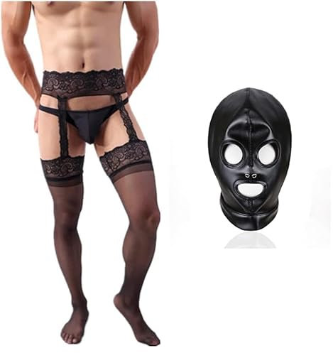 Liguero medias hombres lencería sexy medias liguero disfraz sissy surtido