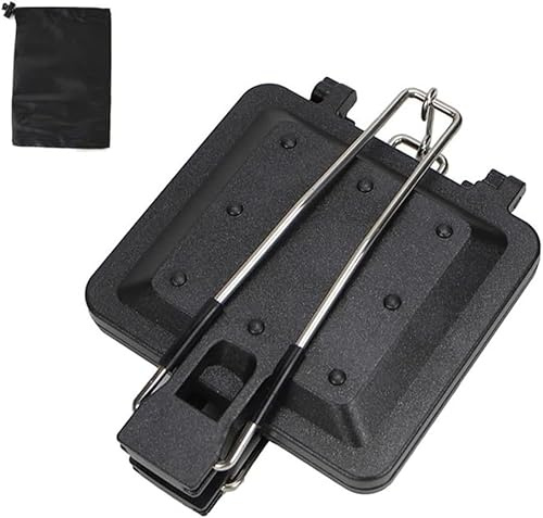 Daaxing Poêle à sandwich pliable portable en alliage d'aluminium pour le camping, la cuisine et le petit déjeuner