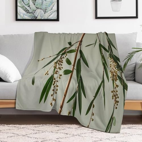 Ultraweiche Mikro-Fleece-Decke, Weiden-Überwurf, Decke, weich, bequem, warm, gemütlich, Plüschdecke, leicht, flauschige Decken für Couch, Bett, Wohnzimmer, alle Jahreszeiten, 76,2 x 101,6 cm