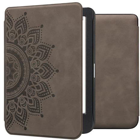 kwmobileÉtui Compatible avec Kobo Clara BW/Colour Coque - Étui à Rabat magnétique tabletteeReader Similicuir - Gris