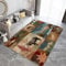 Generisch Teppich Wohnzimmer 160 x 230 cm Braun Patchwork-Design Berge Wald Elch 3D Teppich-Küche Jugendzimmer Esszimmer und Schlafzimmer Teppich Kurzflor Teppich Extra Weich Pflegeleicht