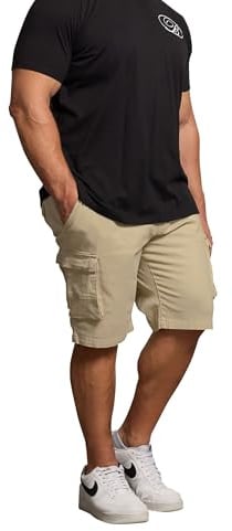 BadRhino Big & Tall Stone Stretch Cargo Shorts - Men's - Plus Size Curve
