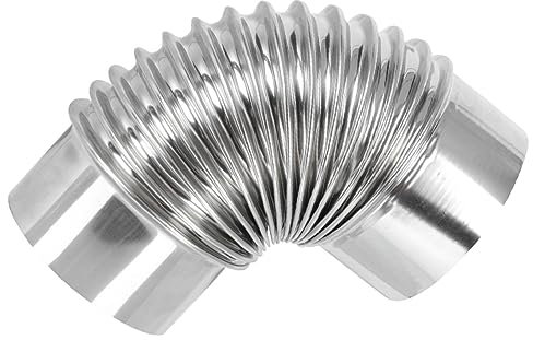 HOMSFOU Stahl Edelstahl Kamin Abgasrohr Bogen Flexibles Rauchrohr Für Holzofen Installieren Geeignet Für Küche Bad Und Trockner Hitzebeständig Und Langlebig