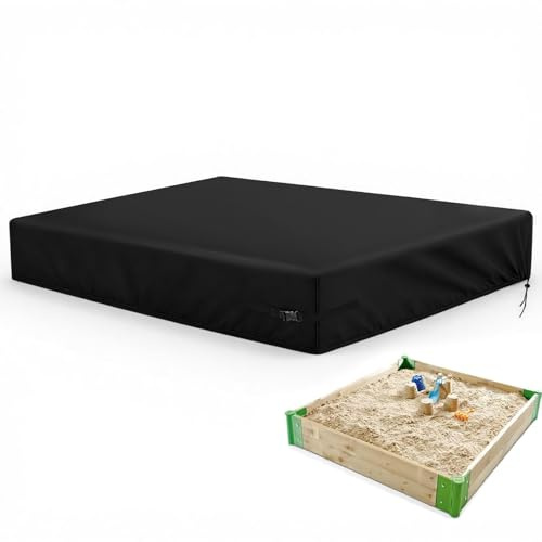Hohong Sandpit Cover Waterproof 188×188×20 cm, 500D Sand Pit Cover | Heavy Duty Sandbox Covers Square, Garden Sand Box Cover Weatherproof, Outdoor Sandpit Protection with Drawstring and Buckles